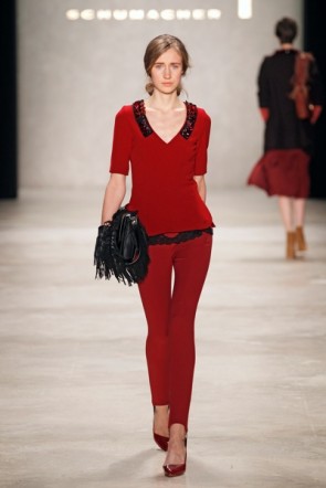 Dorothee Schumacher - Modefarbe Rot in der ganzen Kollektion zur MB Fashion Week 2012