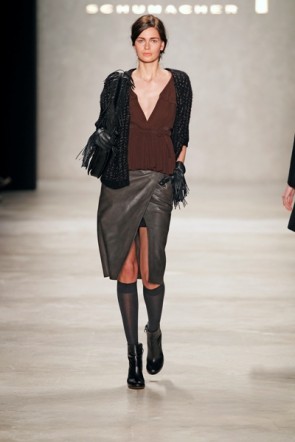 Dorothee Schumacher grauer Rock - MB Fashion Week Januar 2012